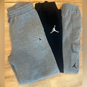 Nike Air Jordan Kids' Joggers in Gray & Black with Jumpman Logos